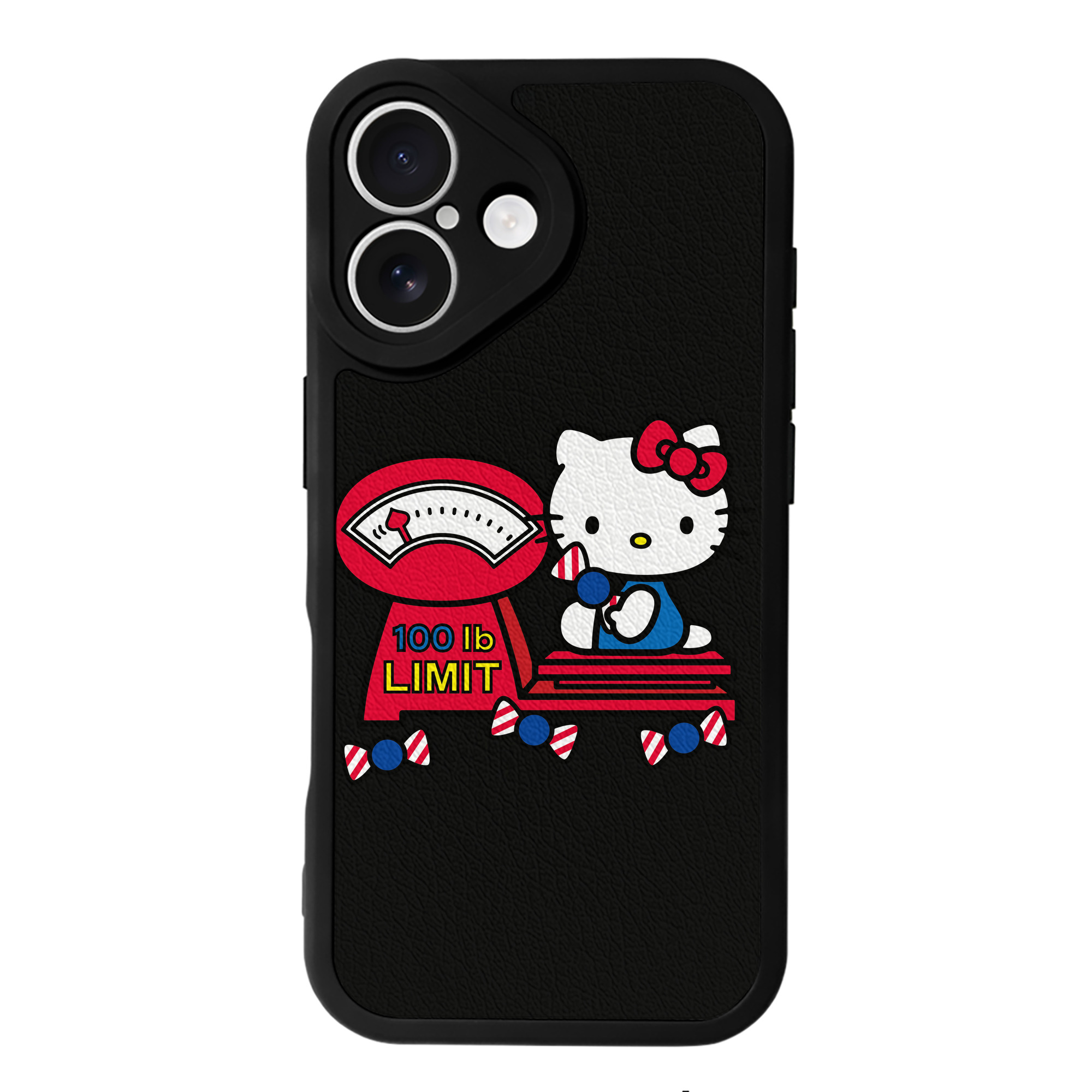 （画像用） Hello Kitty ハローキティ 【iPhone 16シリーズ対応】シリコンスマホケース（レザー調） 材質：シリコン